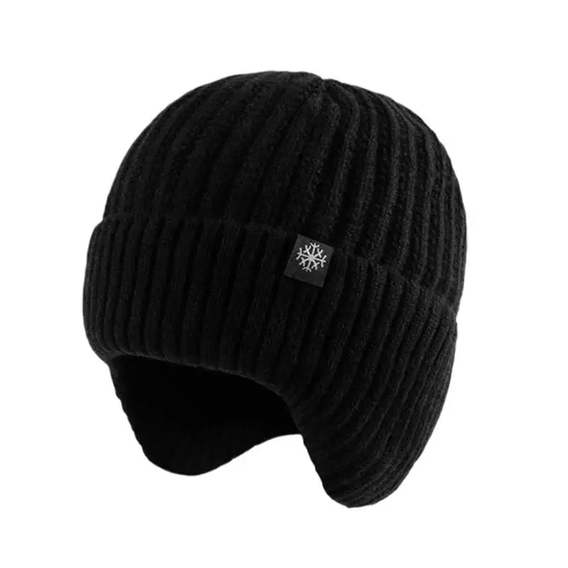 Winter Knit Hats For Men Mens Beanie Knit Hat Winter Hats Ear Protection Knitted Beanie Ski Hat Cycling Hat Beanie Hats For Men