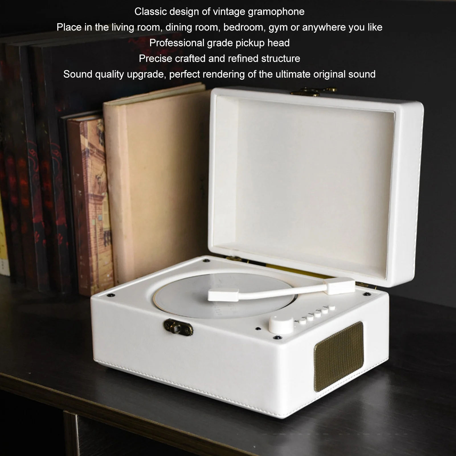 مشغل أقراص مضغوطة بلوتوث 3600 مللي أمبير في الساعة بطارية عالية السعة مشغل تسجيلات الأقراص المضغوطة سماعة الرأس جاك HiFi دعم AUX USB شحن سريع للمنزل