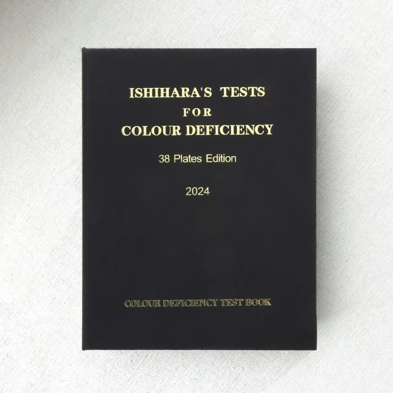 كتاب اختبار عمى الألوان من Ishihara لمدرسة السائق ، قياس العيون البصري ، 38 طبق