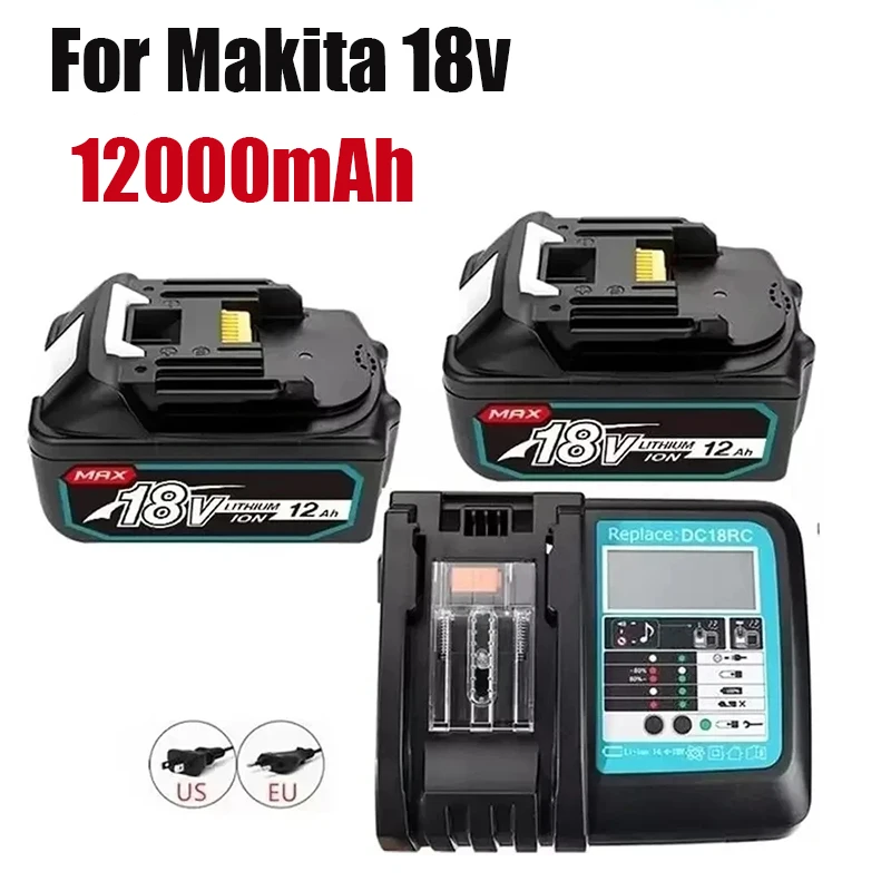 

Latest Upgraded BL1860 Rechargeable Battery 18 V 12000mAh Lithium ion for Makita 18v Battery BL1840 BL1850 BL1830 BL1860B LXT400