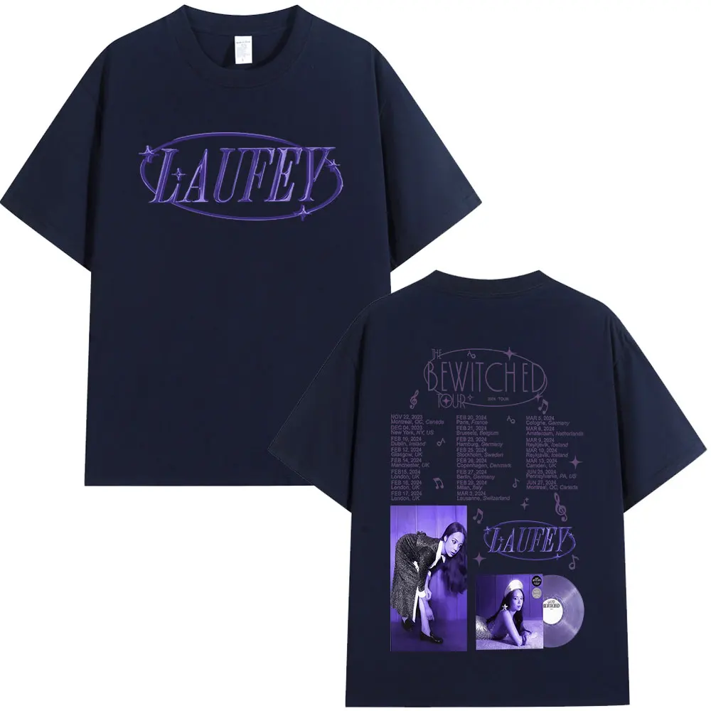 Laufey The Bewitched Tour 2024 T Shirt Fashion Harajuku Short Sleeve T-shirt Cotton Casual Oversized Tee Shirt Unisex Streetwear image 6
