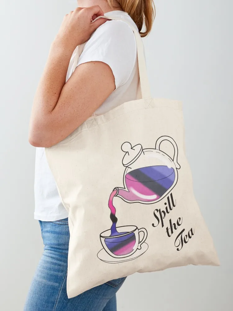 

Spill the tea Omnisexual Flag Tote Bag hand bag ladies tote bag shopper bags for women university shopper