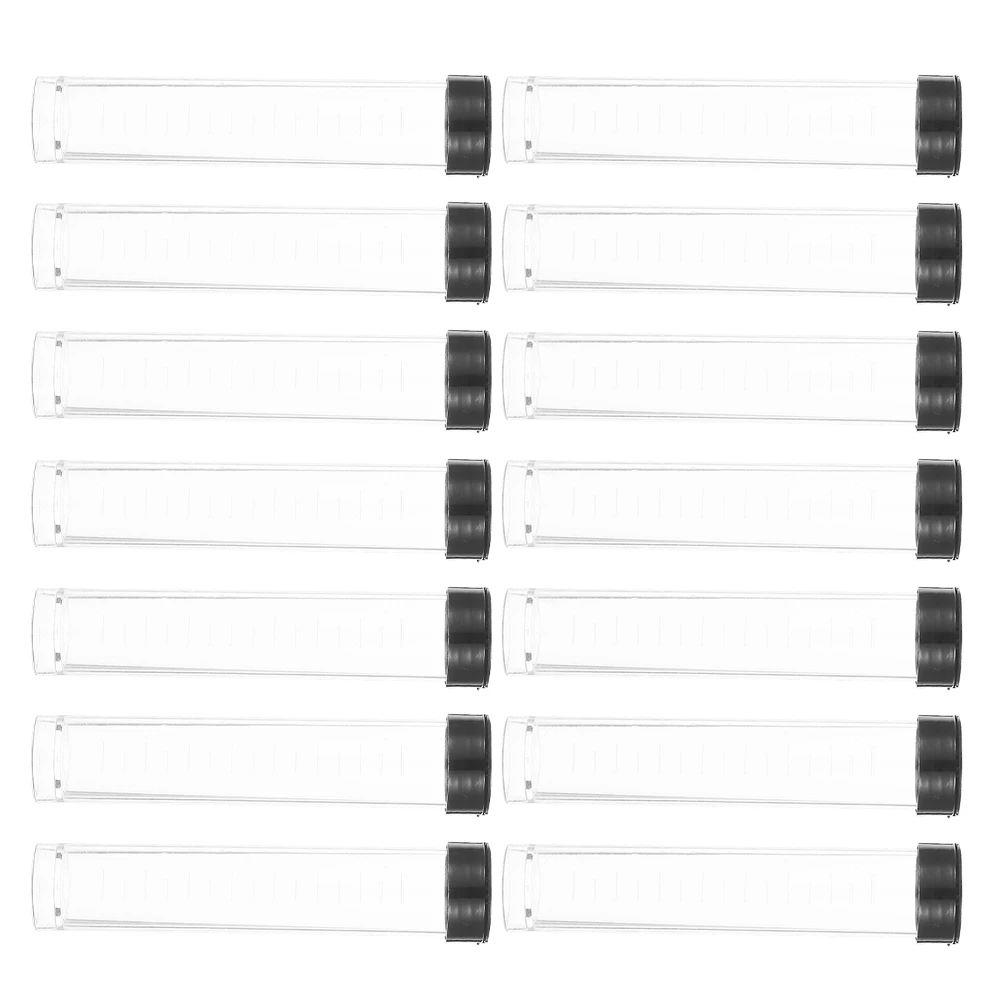 

20pcs Sealed Storage Bottle Clear Plastic Needle Containers Protective Lid Craft Organizer Storage Tubes Packaging Tubes Sewing