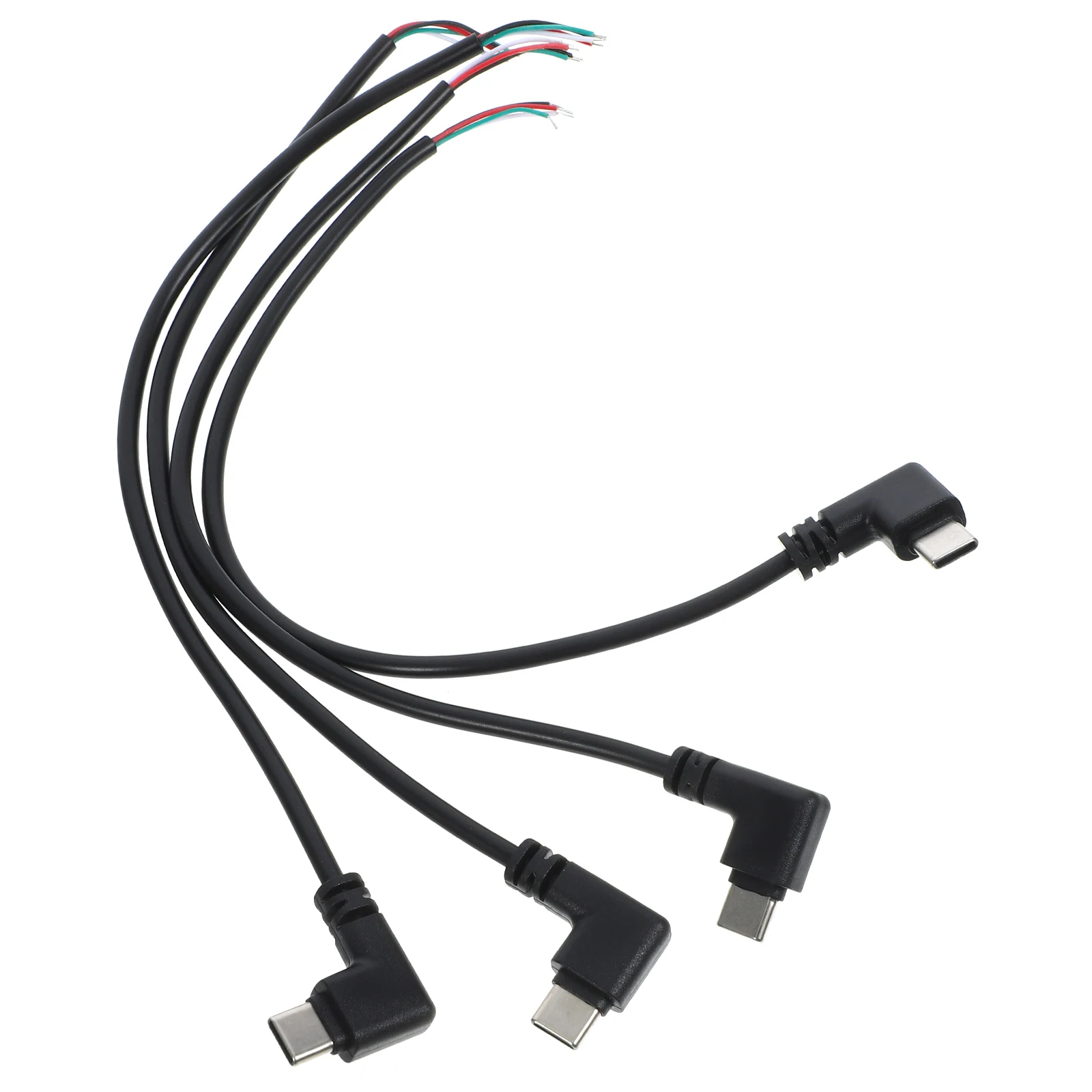 

4pcs C to 4 Pin Bare Wire Open End Right Angle Male Plug Data Degree Usb Type C Male Plug Cable Cable Replacement