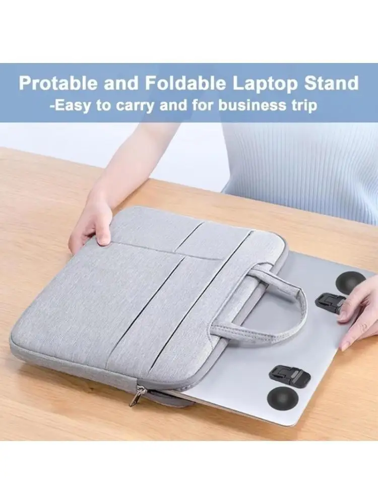 

652f 2pcs складной подставка для ноутбука регулируемая эргономичная компьютерная подставка для стола