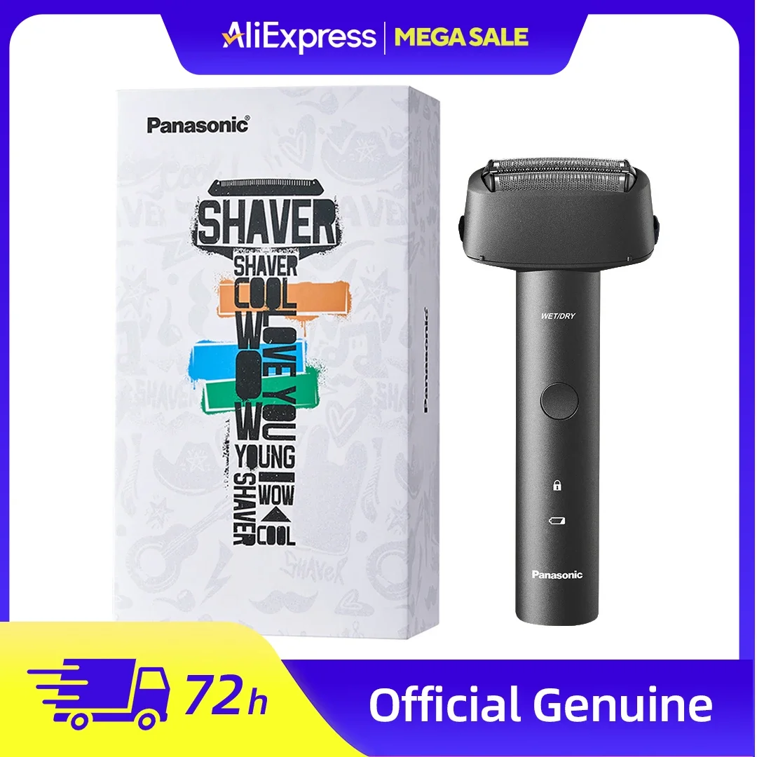ماكينة حلاقة كهربائية باناسونيك للرجال، ماكينة حلاقة IPX7 مقاومة للماء، ماكينة حلاقة لحية الوجه الرطبة والجافة مع نظام قطع 3 شفرات للمنزل والسفر