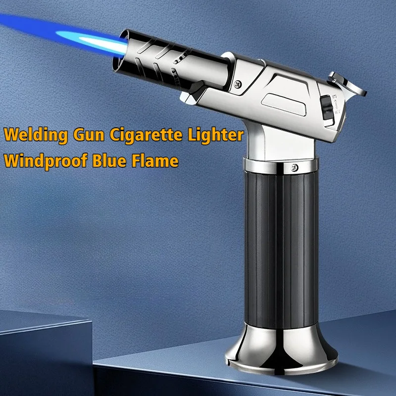 

Windproof Blue Fire Cigar Lighter Spray Gun Inflatable Welding Igniter Open Flame Cigarettes Lighters & Smoking Accessories