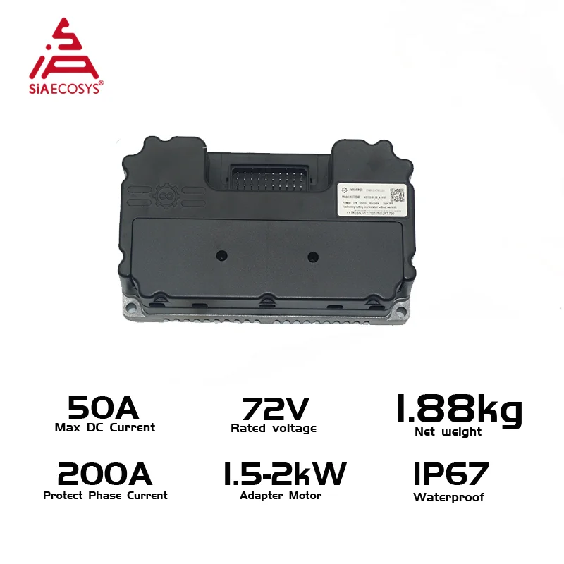 FARDRIVER SIAYQ7250 72V 50A Controller For 1500-2000W BLDC Electric Motorcycle Controller