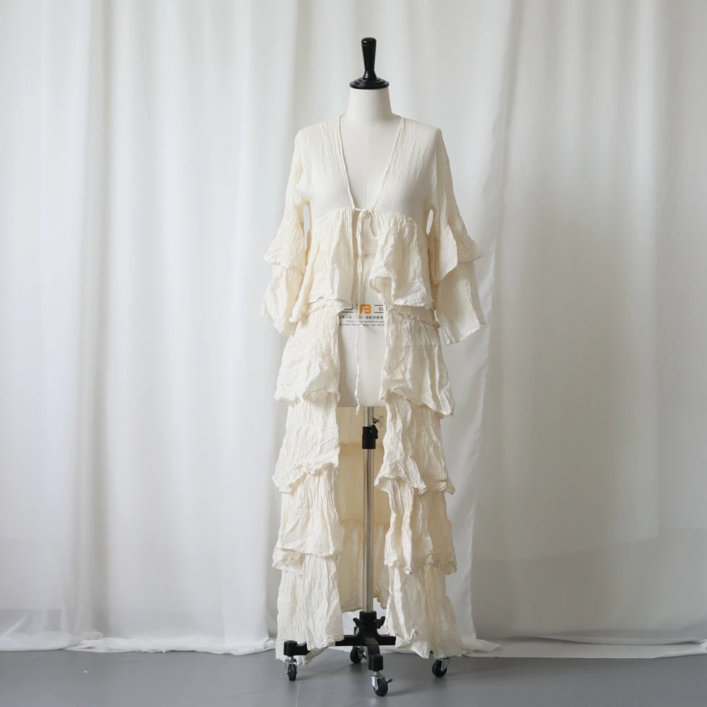 

Maternity Dress Photoshoot Boho Adjustable Empire Waist Pregnancy Gown Dresses for Baby Shower Party Photo shoot