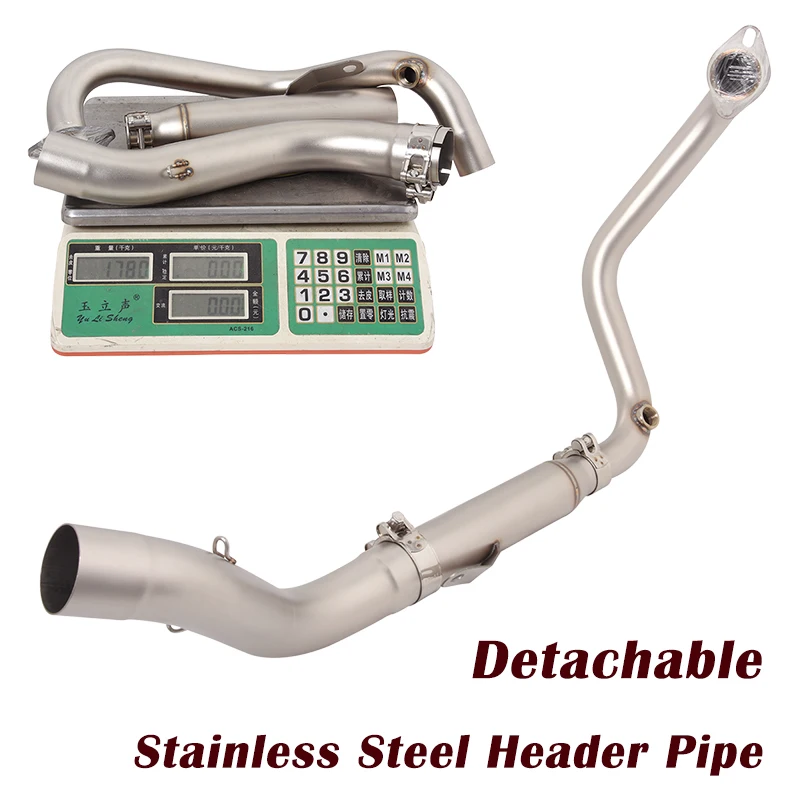 

Header Pipe For Zontes GK350R GK350X GK350T 2022-2024 Motorcycles Exhaust Muffler Tail Escape Front Link Tube Stainless Steel