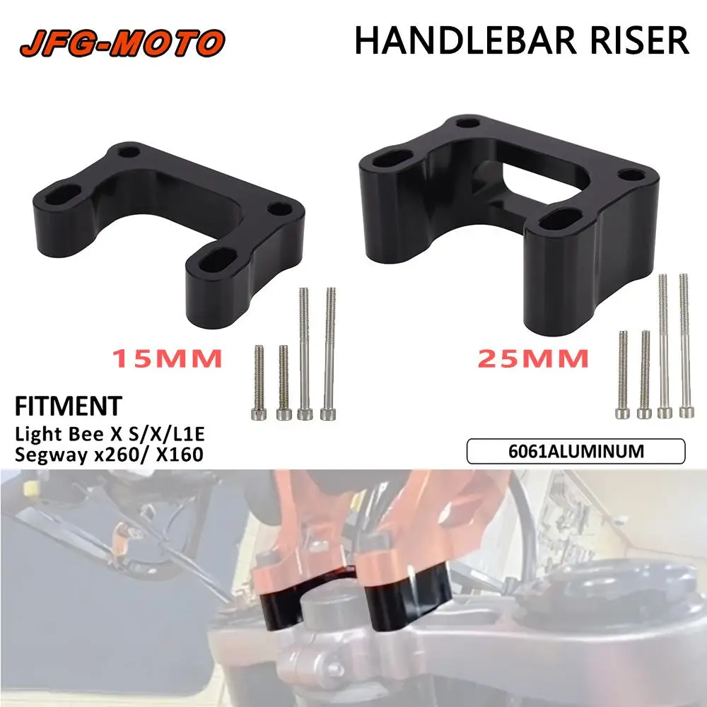 15mm 25mm Handlebar Riser Motorcycles Parts Head Up Raiser Adaptor For Sur-Ron Sur Ron Lightbee X S L1E Segway X260 Dirt Bike