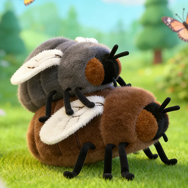 

Cartoon Simulation Animal Fly Plush Toy Funny Lifelike Insect Soft Stuffed Doll Pillow Big Size Party Tricky Toy Birthday Gift