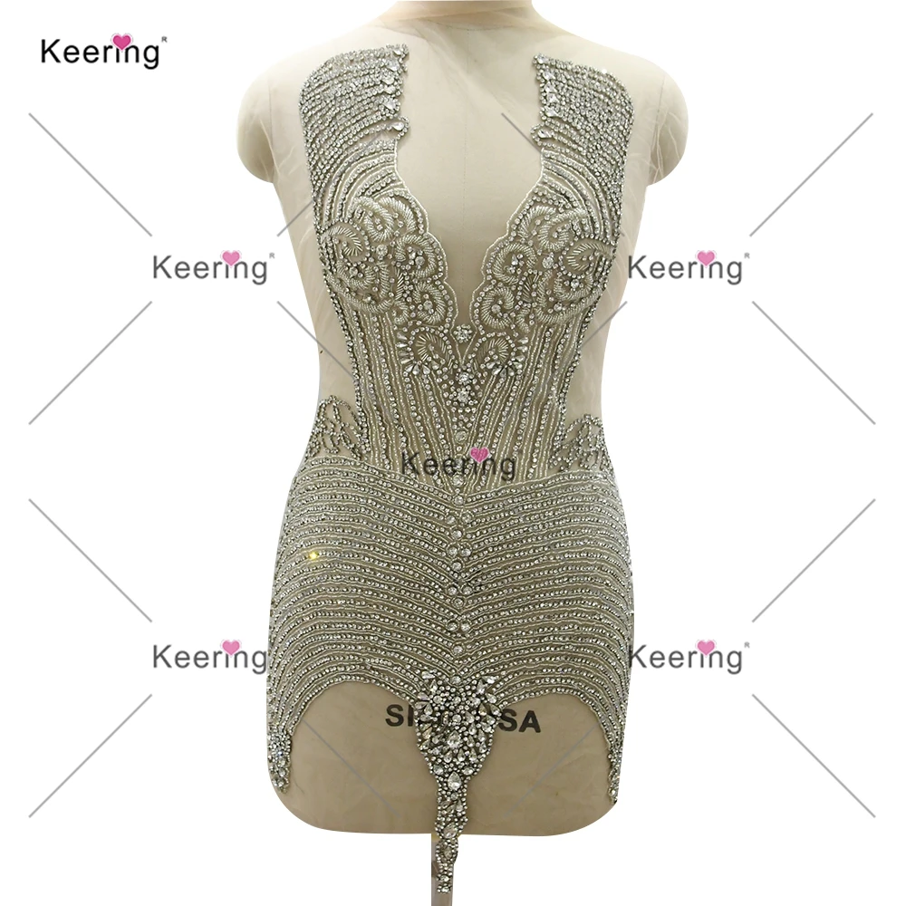 

Винтажный дизайн, роскошный зеленый, красный, серебристый, стразы, аппликация на все тело, лиф из бисера, свадебное платье, нашивка WDP-614