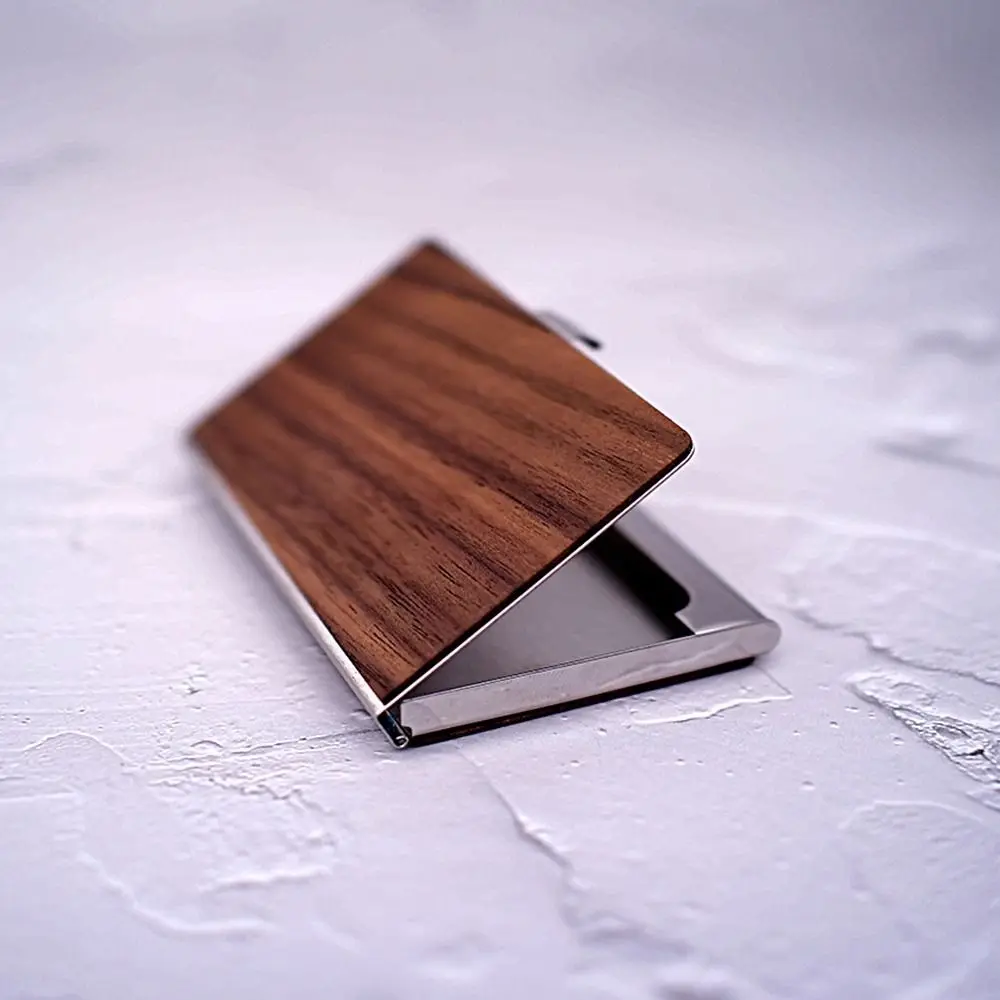 Durable Stainless Steels Business Card Holder Portable Minimalist Credit Card Box Practical Bank Card Holder Office