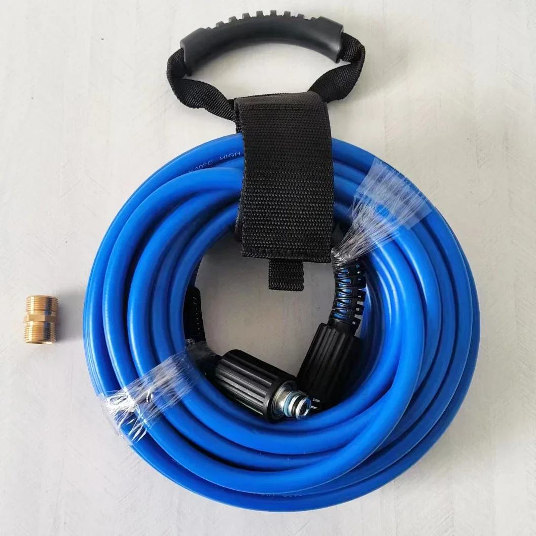 Car Washing Water Hose Explosion-proof Rubber Hose High-pressure Water Pipe M22 14-15 Thread Flexible Extension Replacement Hose