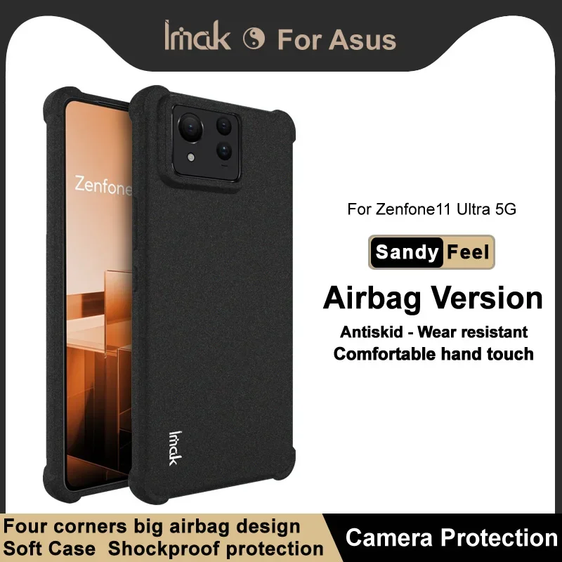 Zenfone9 Zenfone 10 11 Ultra Matte Back Case IMAK Lens 360 Protect Flexible Air Bag for Asus Zenfone 9 Case Phone Zenfone8 Funda