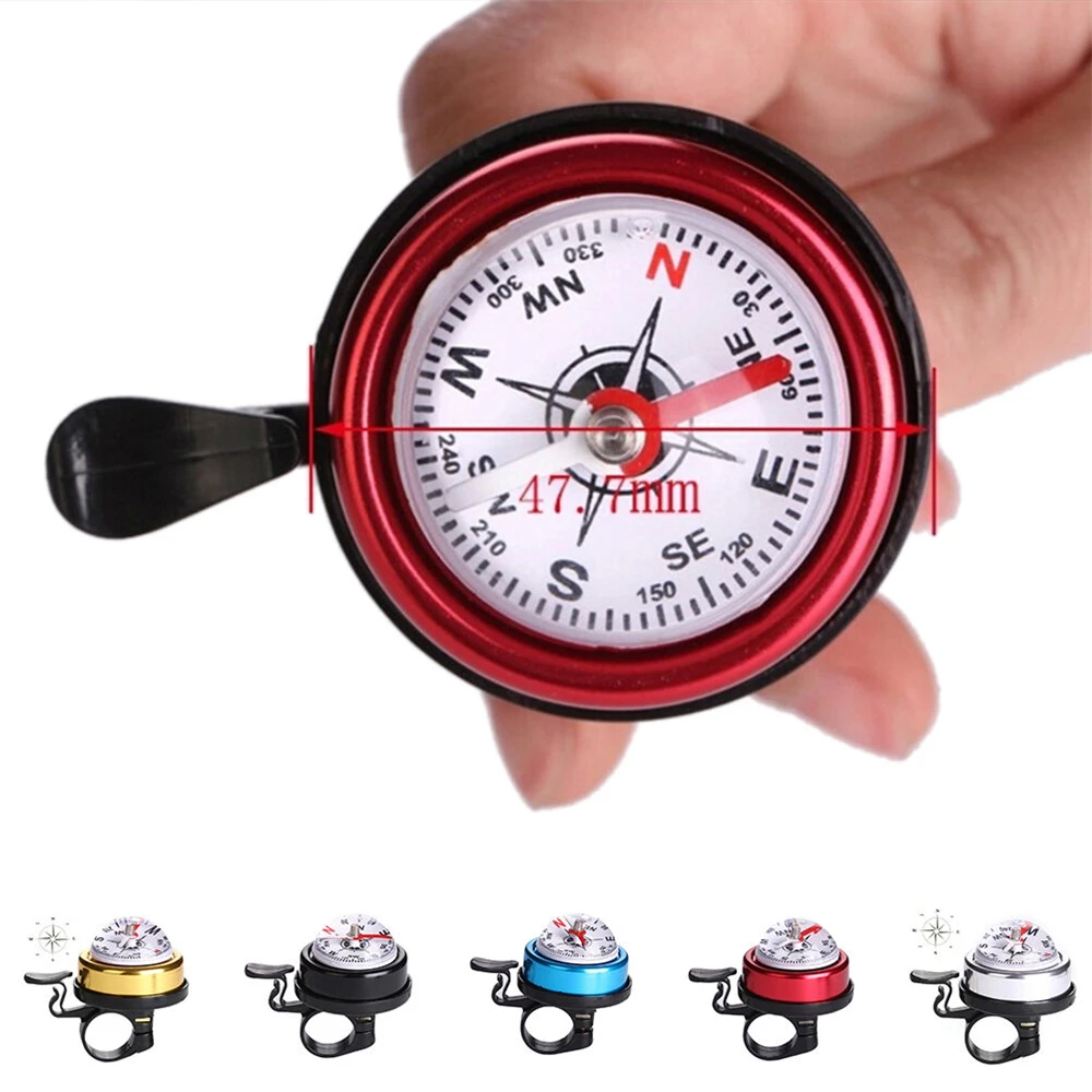 New Accessory Handlebar Bicycle Bell Cycling Compass Ring