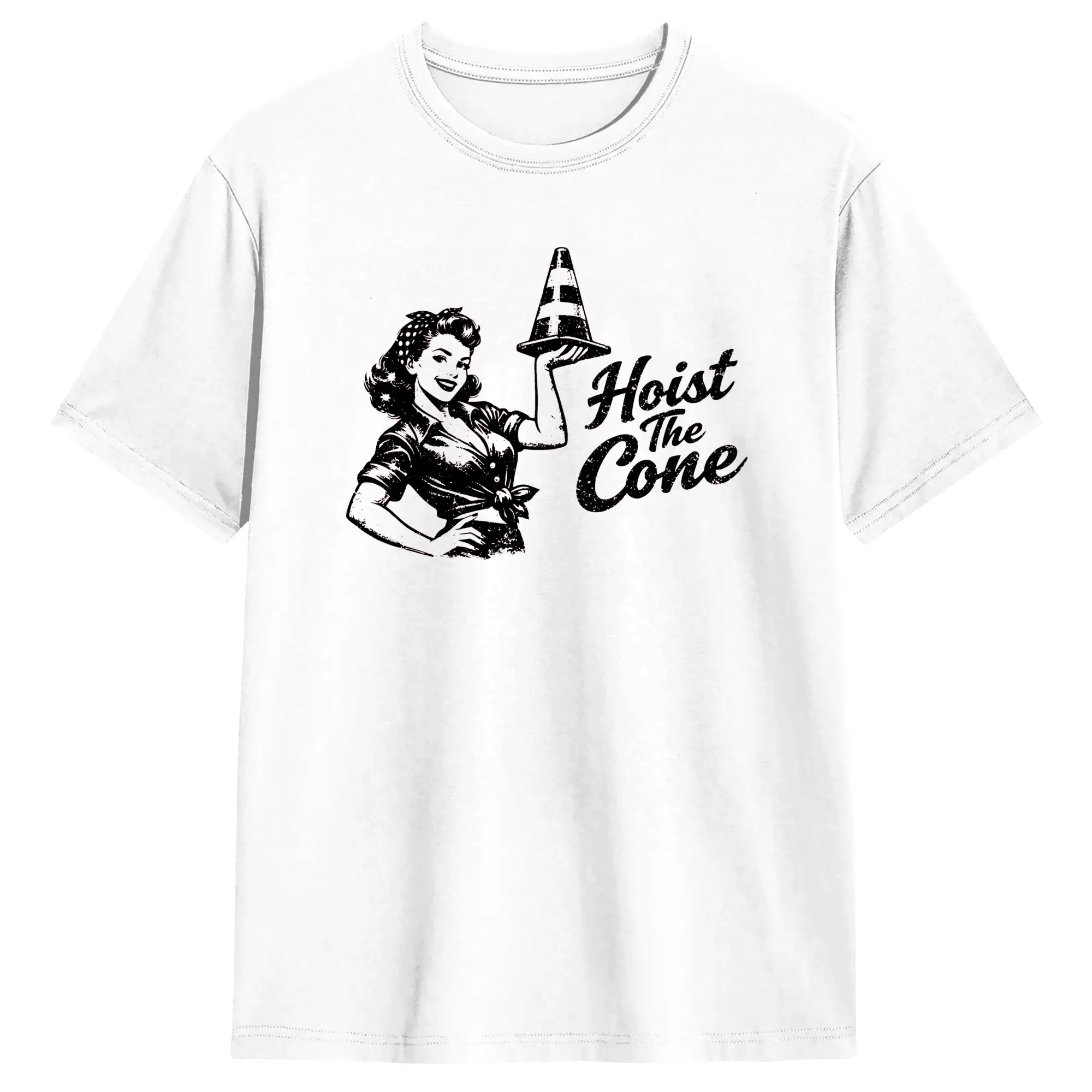 Unique Hoist The Cone T-Shirts Men Round Neck Pure Cotton T Shirts  Short Sleeve Tee Shirt 6XL Clothes