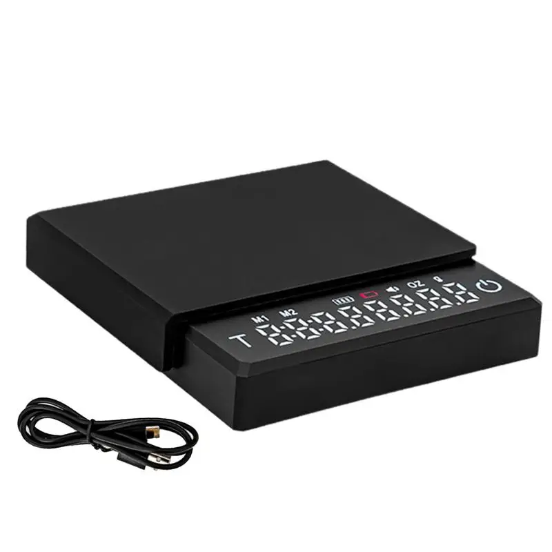 

Цифровые весы для эспрессо Mini 0,1, прецизионные цифровые весы для кофейных зерен со светодиодной подсветкой, бытовой инструмент для напитков для кофейни