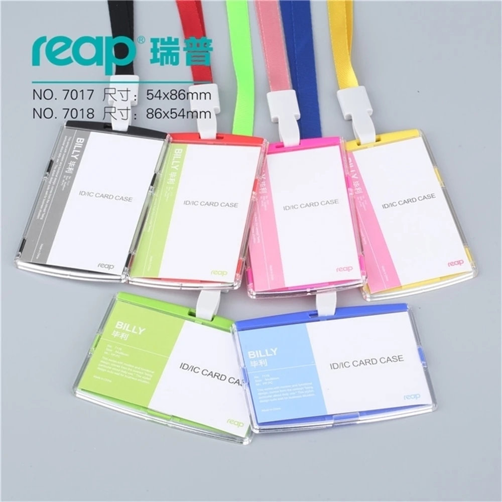 Plastic Standard Reap Size 54*86mm Exhibition Cards Id Card Name Tag Staff Business Badge Holder Office