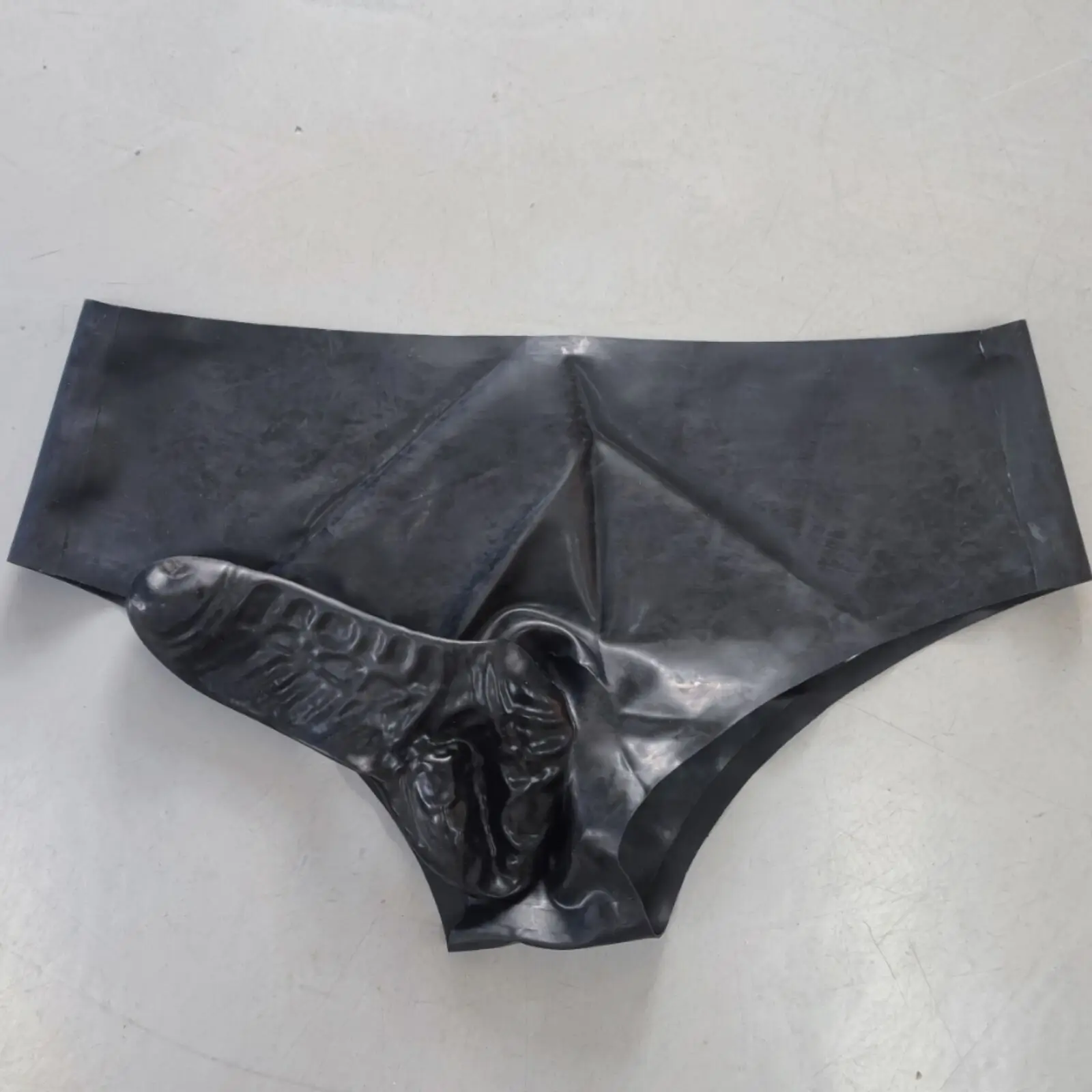 

Latex Rubber Gummi Crotch sheath Briefs shorts Masquerade Black Fashion S-XXL Halloween