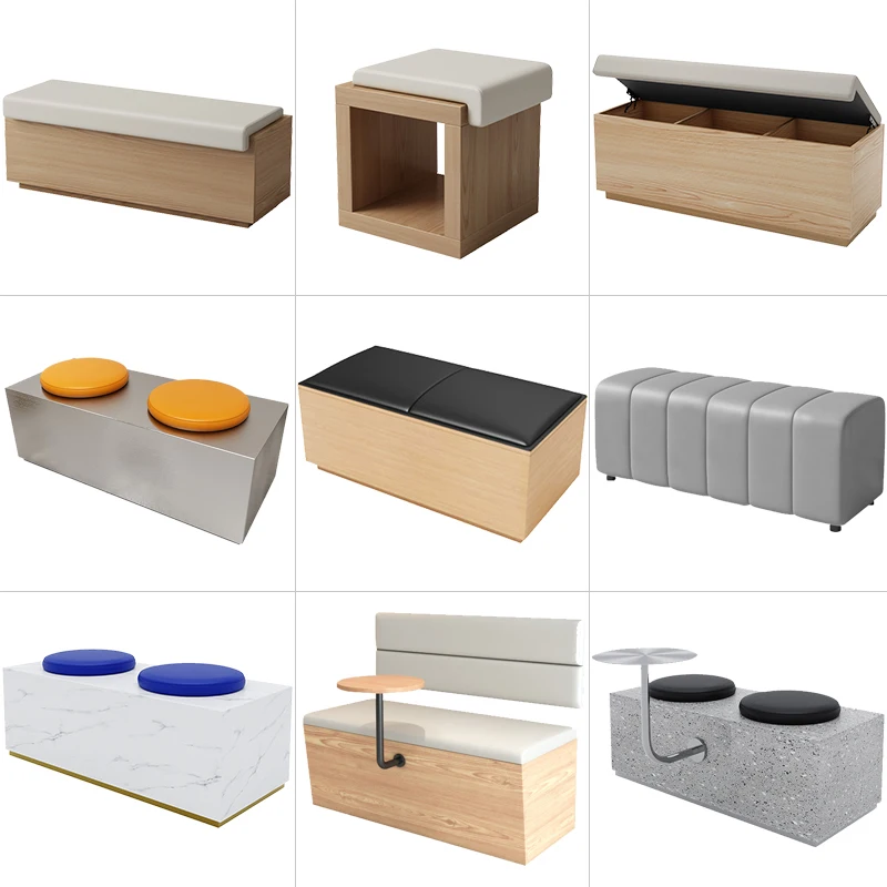 Card seat sofa against the wall Customized backless coffee restaurant drinking noodle shop Commercial