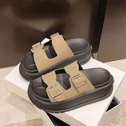 Summer Beach Shoes Women Platform Slippers 2024 Trend Flats Sandals Woman Brand Outdoor Flip Flops Walking Slides Mujer Zapatos