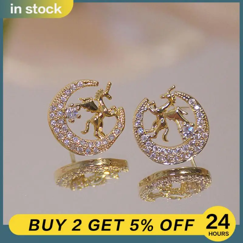 Horse Elegant Earrings Beautifully Fashion Cat Accessories Fashion Earrings Need Rhinestones Chic Delicate Animal Earrings Cat