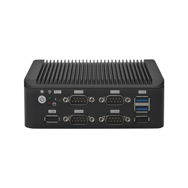 Fanless Industrial PC Intel Celeron J1900 J4125 N5000 2*LAN 6*COM RS232/485 Mini Computer HD VGA 6*USB WIFI Embedded Controller