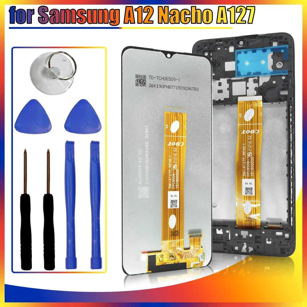 

6.5'' LCD for Samsung Galaxy A12 Nacho LCD Display Touch Screen Digitizer Replacement for Samsung A12 A127F A127M LCD Display