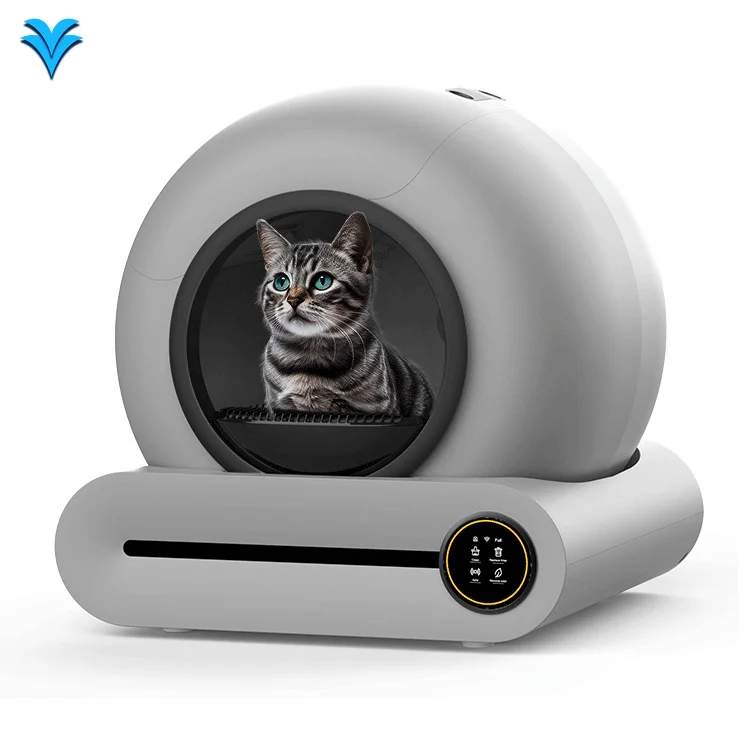

Enclosed Automatic Smart Cat Toilet Dumpster with Application Control Self-Cleaning Multi-Cat Dumpster