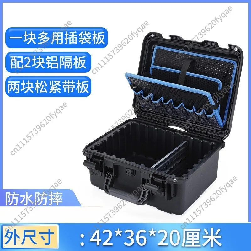 Portable Industrial Hardware Tool Box, Waterproof Shockproof Handheld Storage Case for Electrician Maintenance