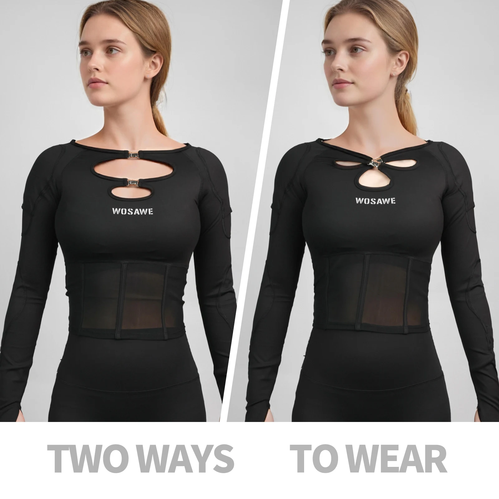 WOSAWE Summer Motorcycle Jacket and Pants Set Womem Riding Mesh Panel Crop Tops Breathable Skirt Pant