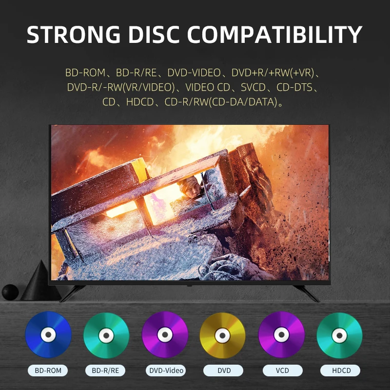 GIEC G4305 Blu ray Player DVD VCD BD Player Portable Support 3D DTS Decoding 1080P HD 7.1 Channel Full Area Free