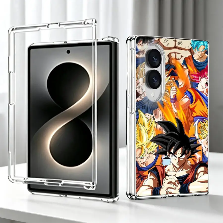Phone Funda Case for Samsung Galaxy Z Fold 8 PC Hard Luxury ZFold8 ZFold 8 Colorful D-Dragon Ball Goku Cool