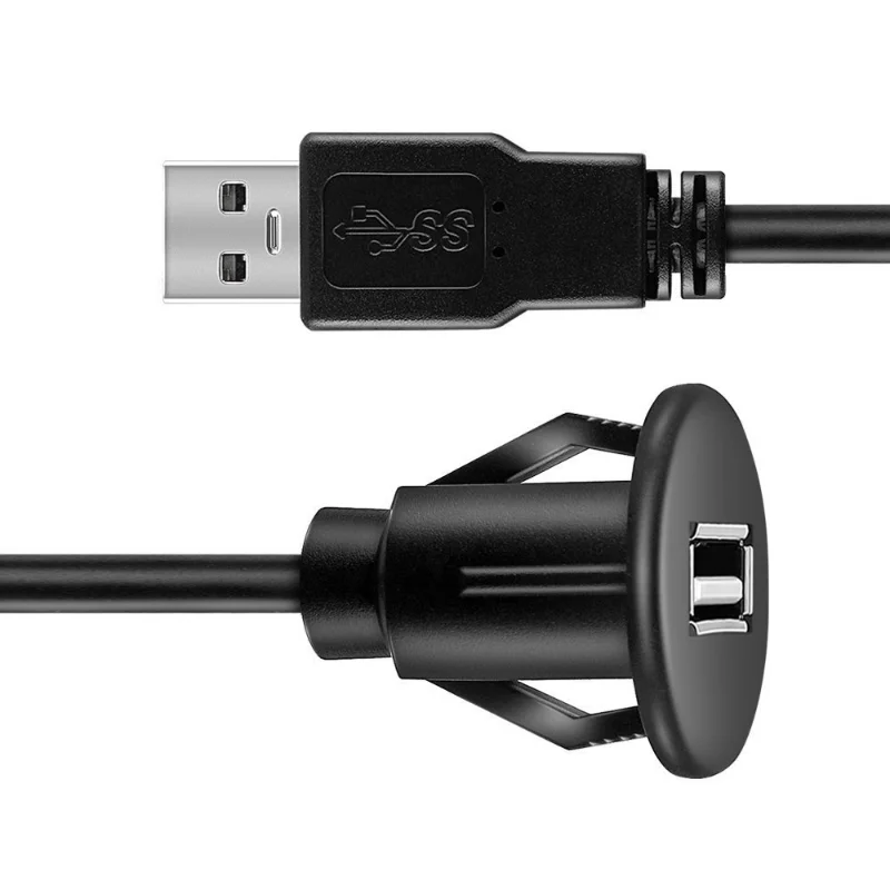 USB 3.0 paneel inbouw verlengkabel met gesp voor auto vrachtwagen boot motorfiets dashboard 1M