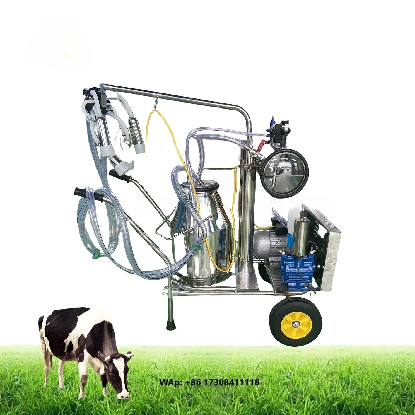 Agricultural Machine Portable Milk Cow Machine Low Noise Level  Cow Equipment Milking Machine for Cows