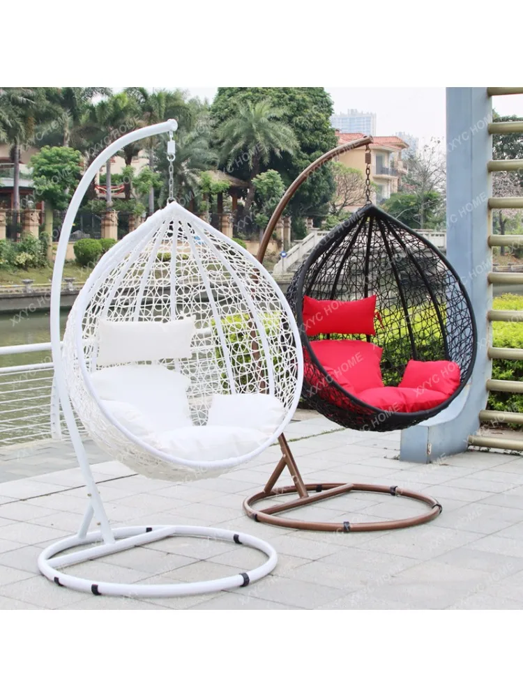 Hanging Basket Swing Home Indoor Balcony Rocking Chair Hammock Courtyard Rattan Cradle Outdoor