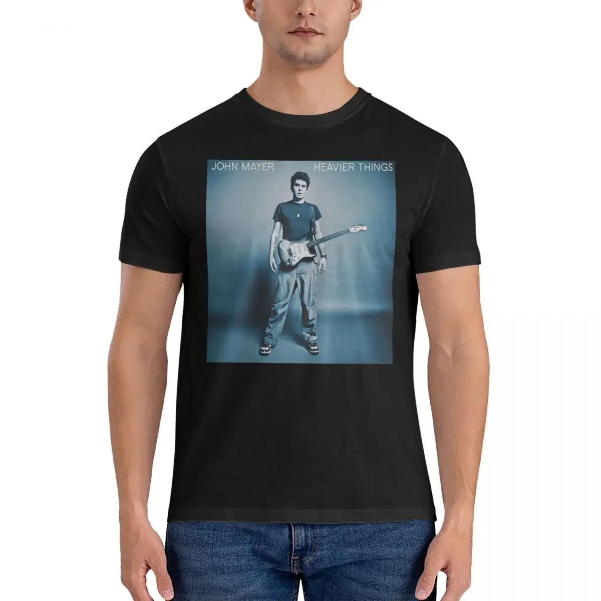 Men's T-Shirts Clarity Music Novelty Cotton Tees Short Sleeve J-John Mayer Singer T Shirt Round Collar Clothes Printed