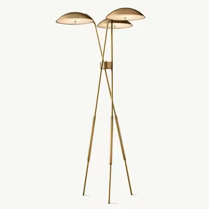 

Custom Nordic Modern Classic Steel Standing Lamp Spotlight Tripod Design for Living Room Classic Standing Light Stand Floor Lamp
