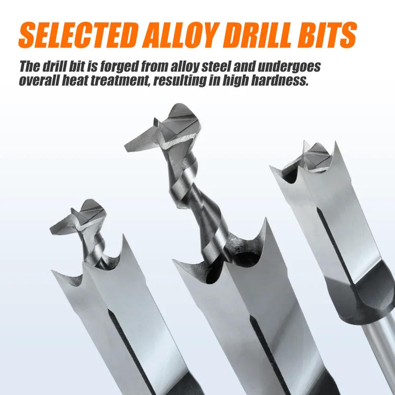 1Pcs 6-25mm HSS Square hole drill Woodworking Drill Auger Mortising Chisel Drill Set DIY Furniture Square Woodworking drill