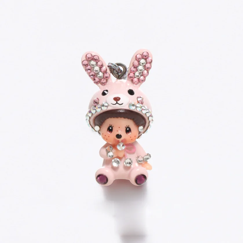 

for Monchhichi Doll Cute Necklace Panda Collarbone Chain Trendy Keychain Ornament Girl'S Valentine'S Day Xmas