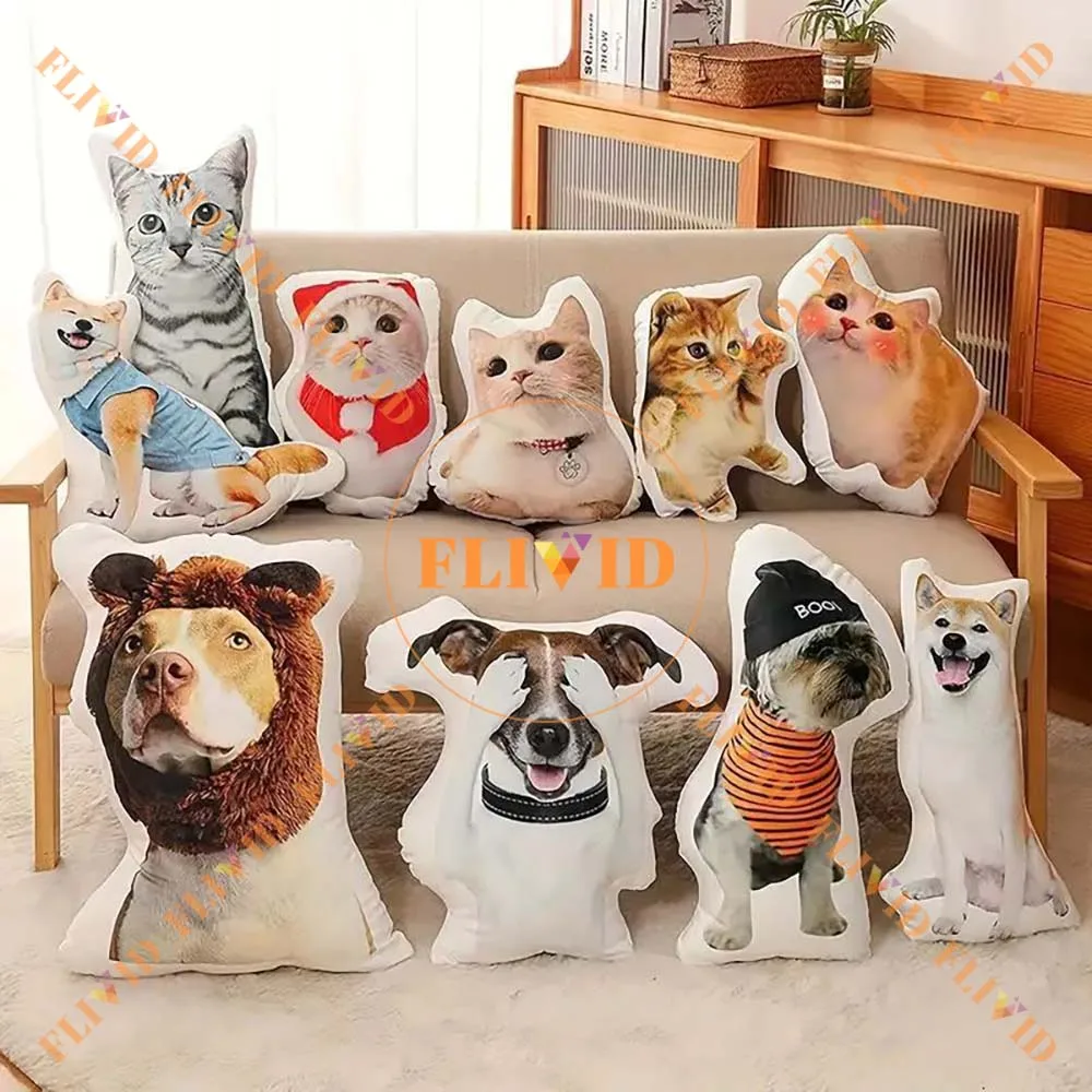 

Custom 3D Dog Cat Pillow,Customized Pillows,Personalized Animals Cushion,Birthday Gift,Pet Loss Memorial Gift,Pet Lover Gifts