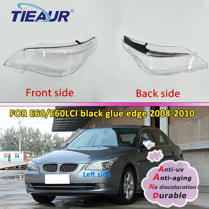 

Front Headlight Lens Cover For BMW E60 E60LCI 2008 2009 2010 Headlamp Transparent Lampshade Clear Shell Car Accessories Tools