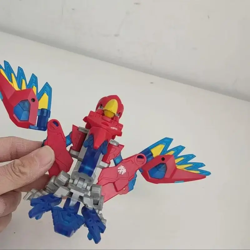 Beastbox Echo Parrot Jouet transformable Modèle articulé 52toys Décoration de collection Ornement pour enfants et collectionneurs