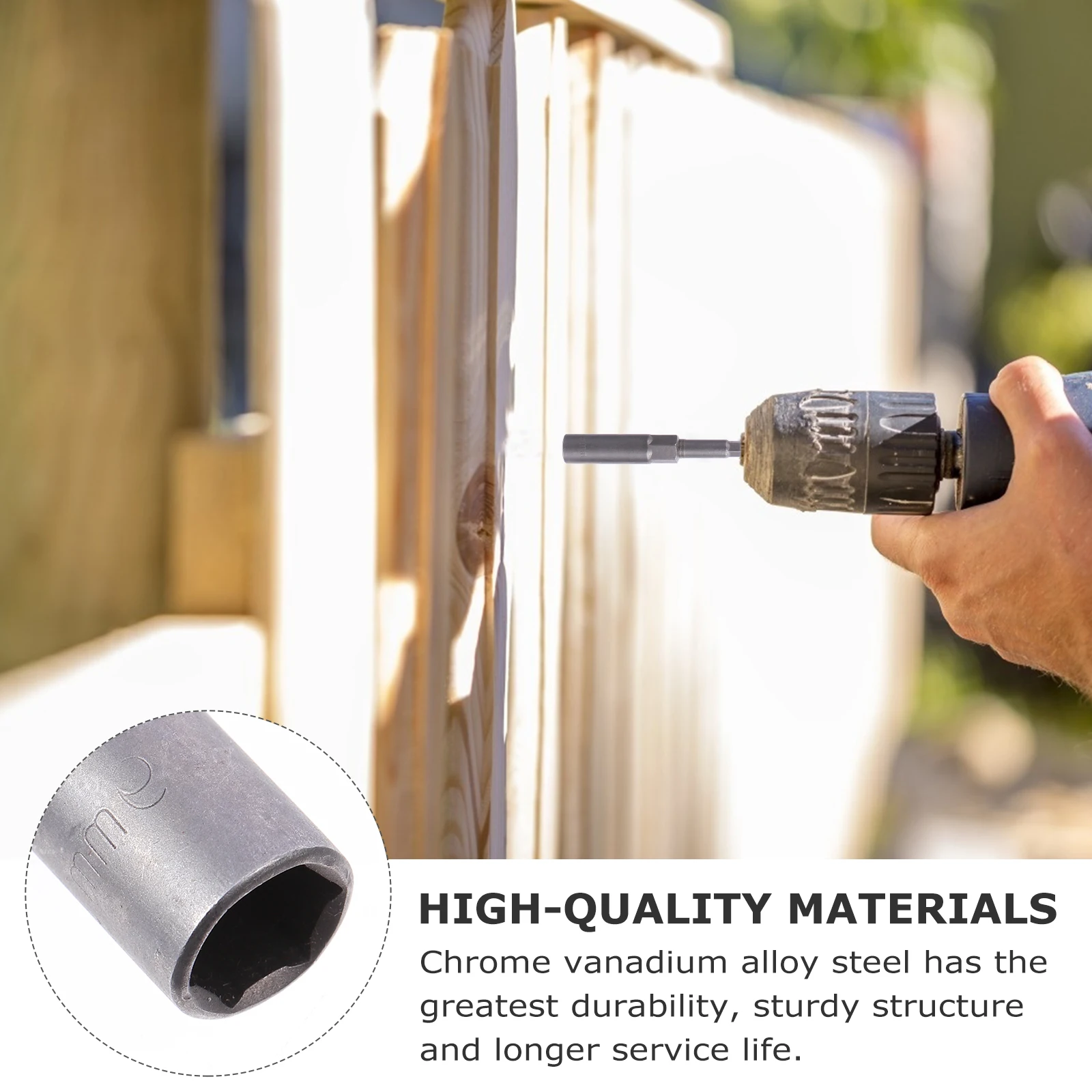 

4Pcs Magnetic Bit Holders Long Durable Extension Bars Chromium-Vanadium Alloy Steel Drill Bit Extension for Electric