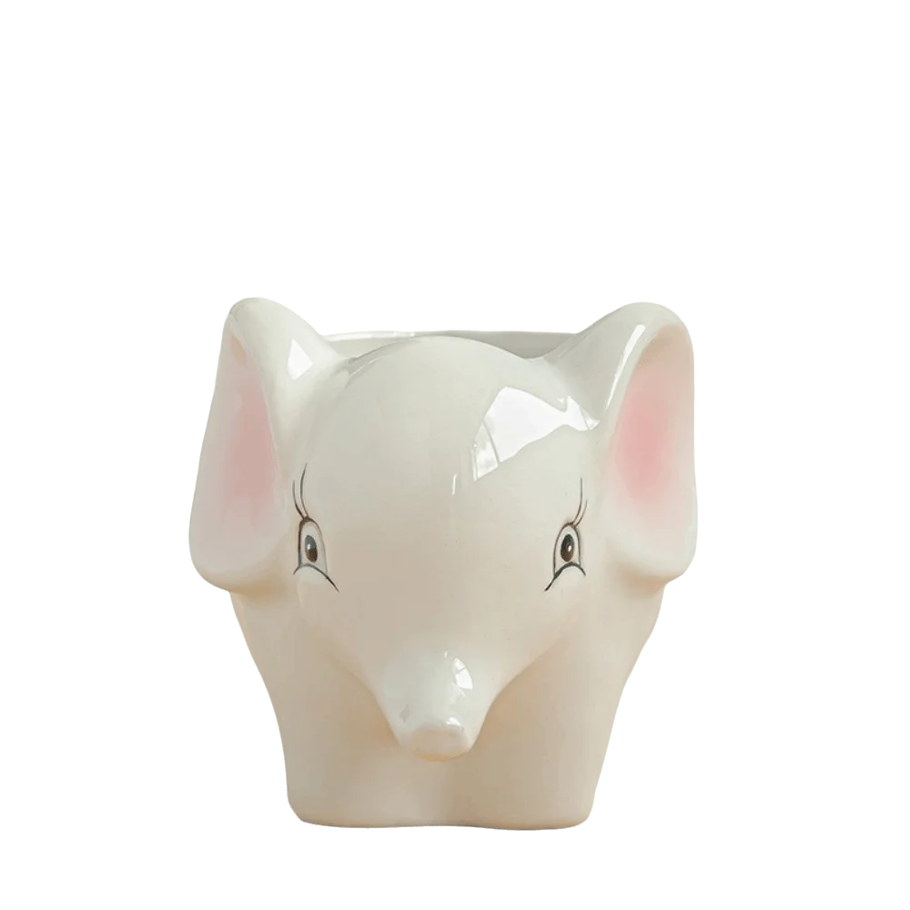 Decorative Cute Animal Ceramic Succulent Planter Ceramic Cartoon Animal Shaped Flower Pot Elephant Cow Mini Plant Pot Windowsill