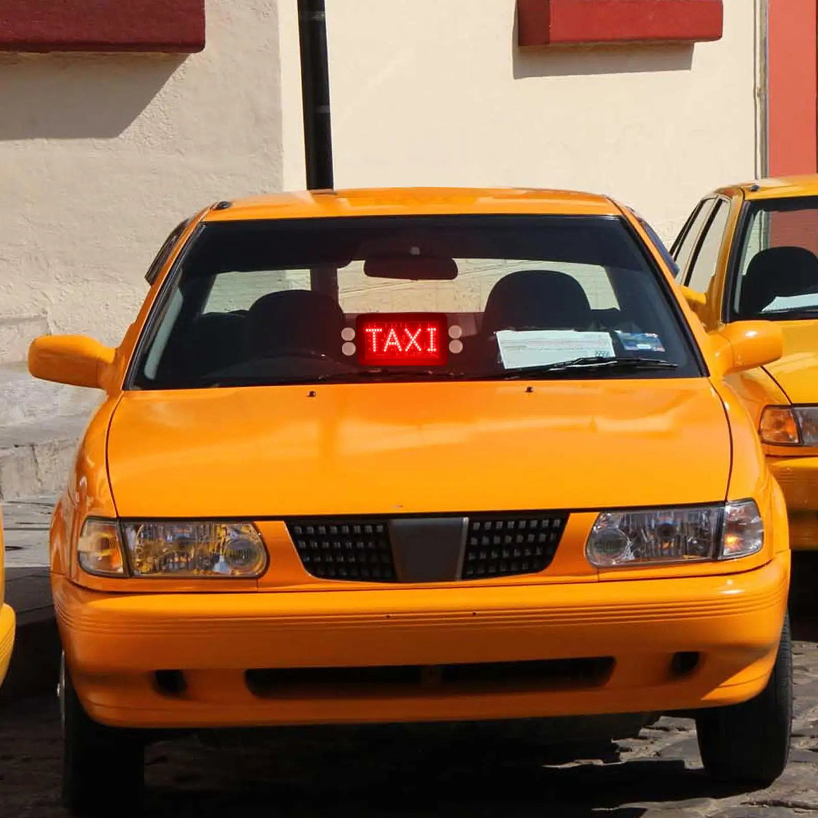 Taxi Sign 12V Taxi Sign Led Light High-Brightness Anti-Slip Panel Display Suction Cup Indicator For Windshield Dashboard Garage