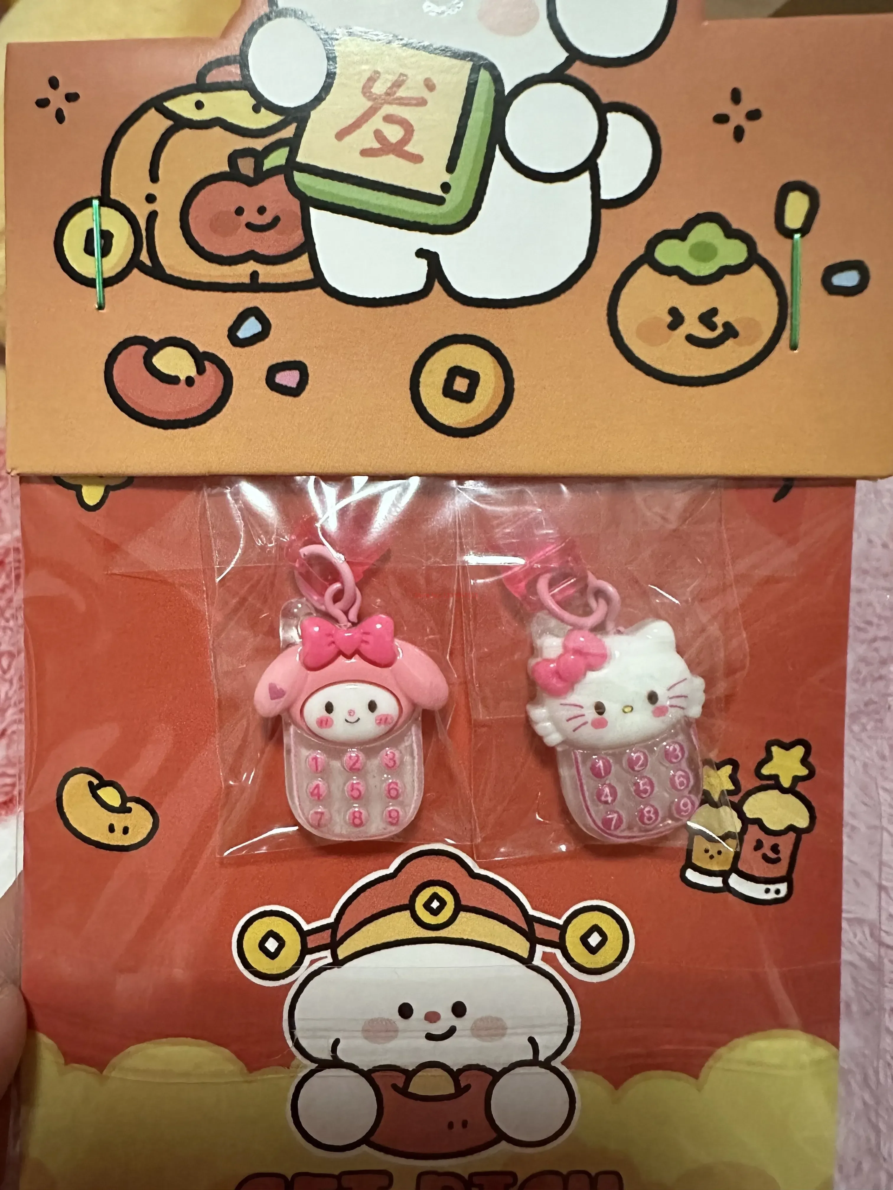 Sanrio Tamagotchi Uni ciondolo acrilico tappo antipolvere catena del telefono ciondolo a batteria Kuromi regalo di compleanno da collezione da tavolo Orname