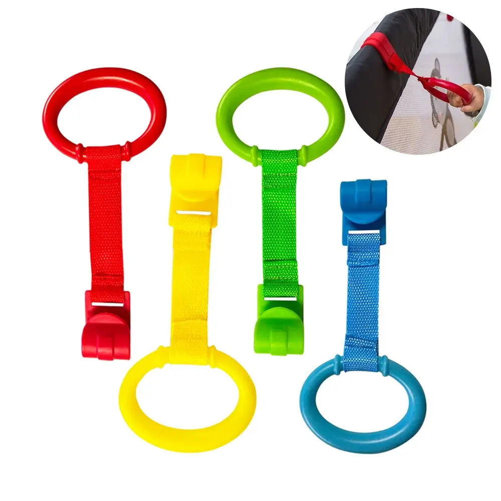 

1/4PCS Hanging Ring Pendants Baby Toys For Playpen Pull Ring Baby Crib Hook